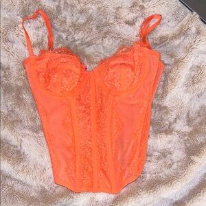 Urban Outfitters Bright peach Corset top